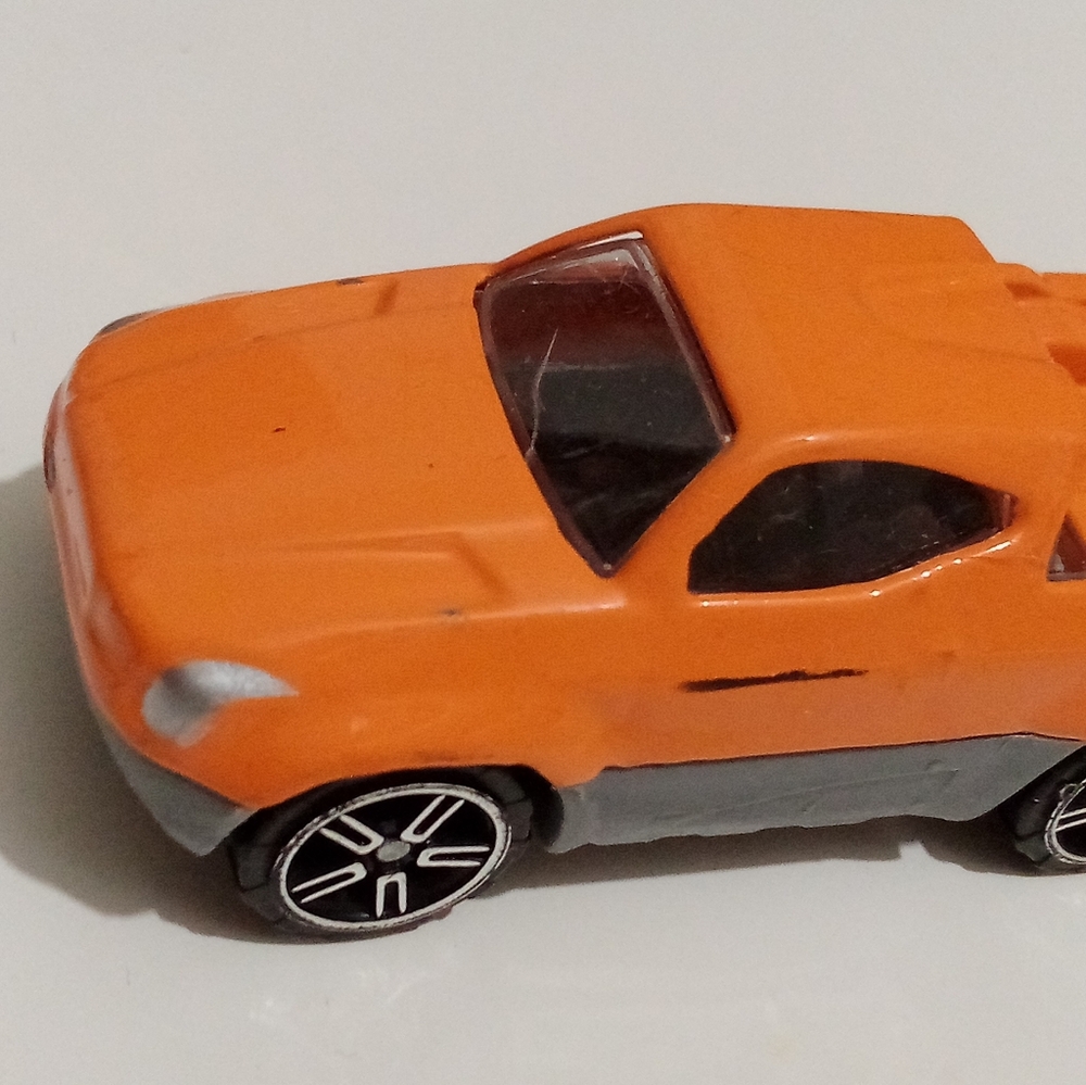 Toy Orange Truck Action